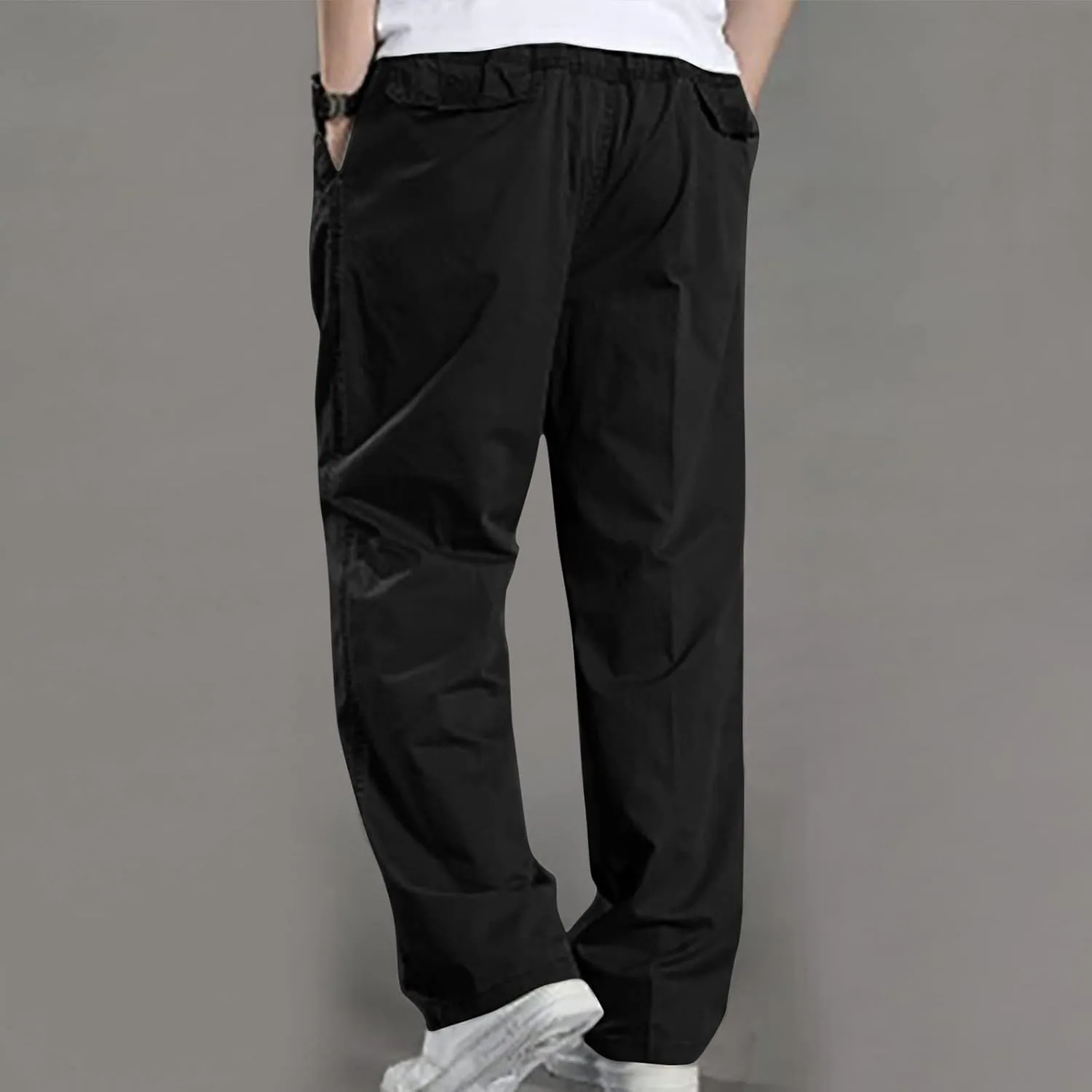 Hiking Pants Men Lightweight Big and Tall Dress Pants Casual Elastic Waist Cargo Pants Breathable Stretch Golf Pants