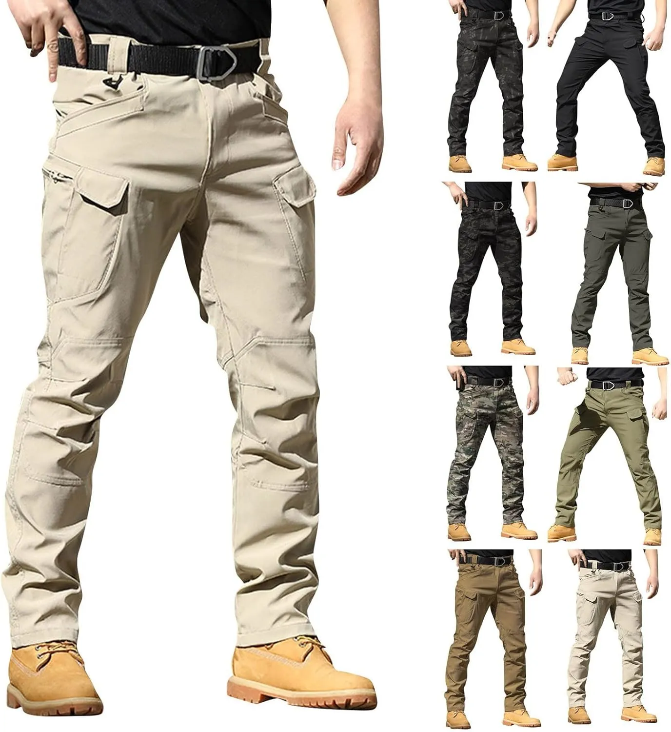 Hiking Pants Men Outdoor Travel Camping Cargo Work Pants Ripstop Resistant Waterproof Pockets Flexcamo Tactical Pant