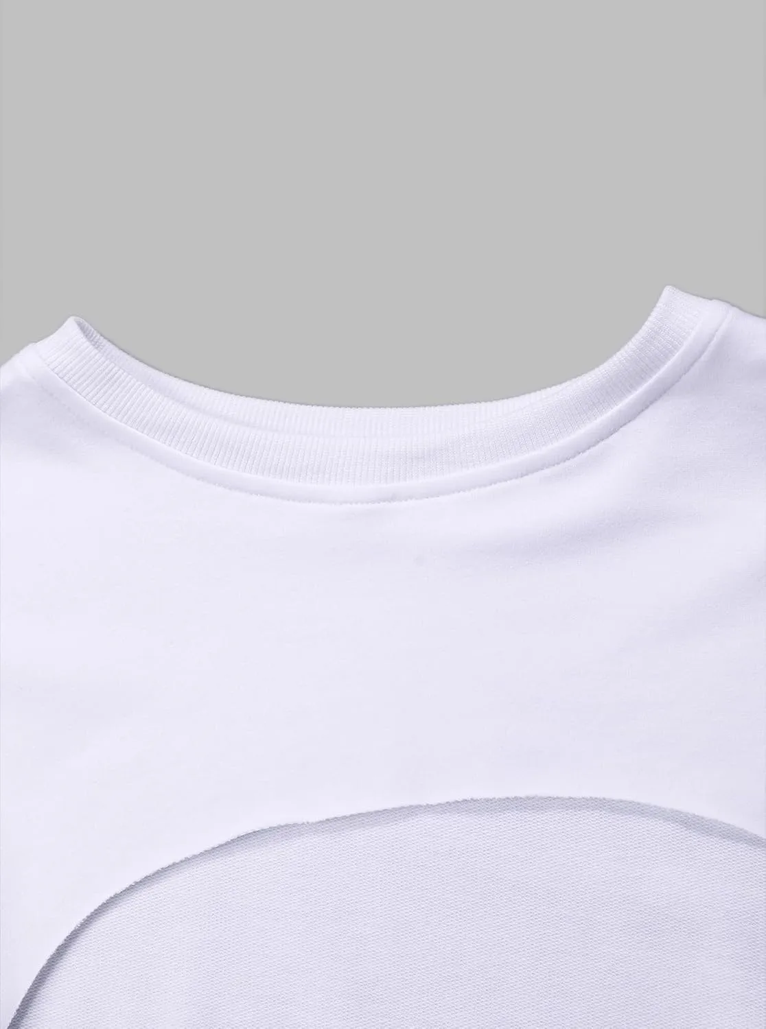 Hilinker Women's Crewneck Long Sleeve Crop Top Casual Loose Cropped Sweatshirt Workout