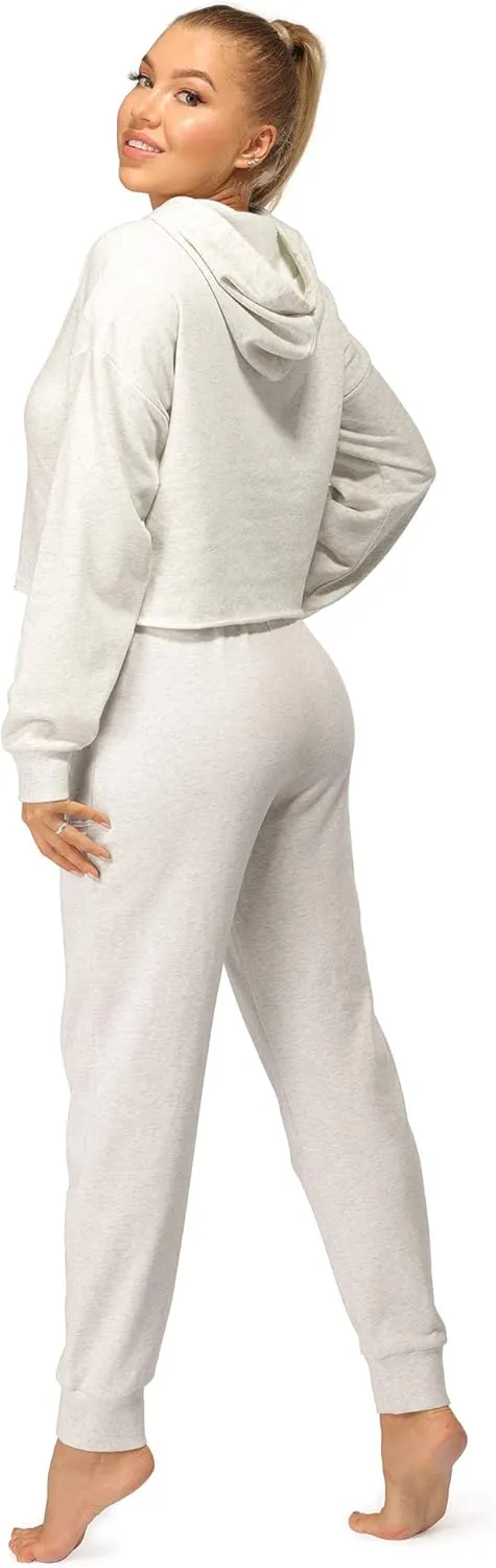 icyzone Workout Sweatshirts for Women - Long Sleeve Crop Top Hoodie Exercise Pullover