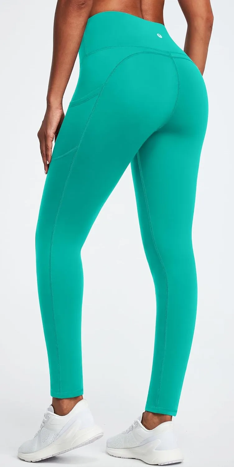 IUGA Fleece Lined Leggings with Pockets for Women Thermal Leggings for Women High Waisted Yoga Pants Winter Workout Leggings