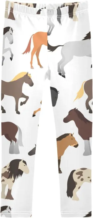 J JOYSAY Horses Girls Leggings Kids Leggings for Toddler Kids