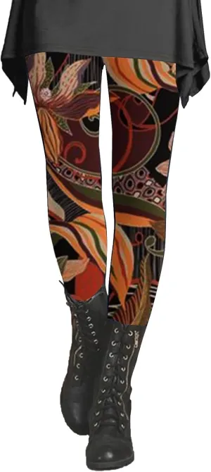LCMTWX Plus Size Leggings Casual Print Leggings Boot Pants High Waisted Tummy Control Tummy Control Pants Sports Leggings
