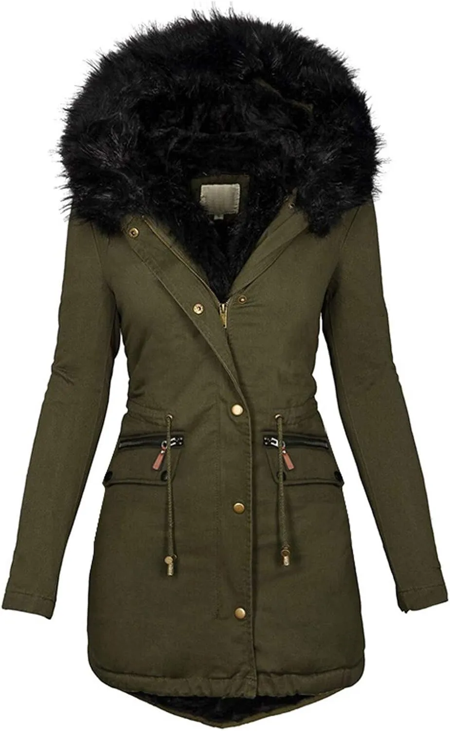 LCMTWX Women'S Winter Coats Color Pocket Long Sleeve Top Hooded Cardigan Jacket Long Jackets For Women Leather Jackets For