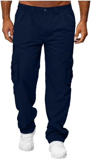 lcyhony Mencomfy Cargo Pants Relaxed Fit Multipants - High Stretch Multi-Pocket Durable Cargo Pants Summer Casual Work Pant