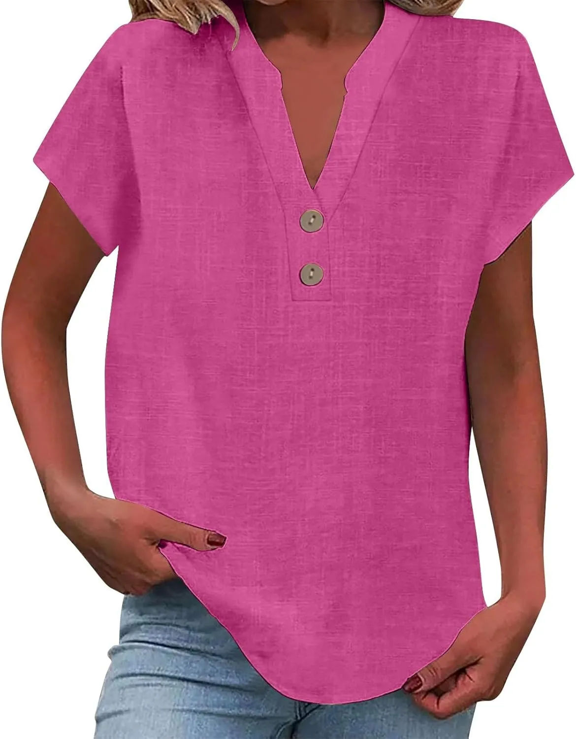Linen Cami Top for Women - Soft Adjustable Button Blouse, Beach & Casual Wear