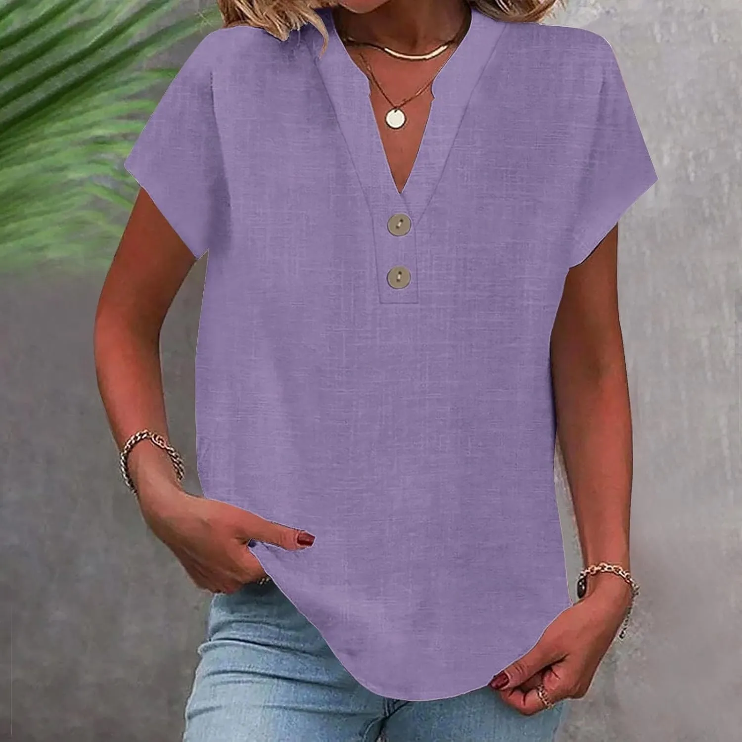 Linen Cami Top for Women - Soft Adjustable Button Blouse, Beach & Casual Wear