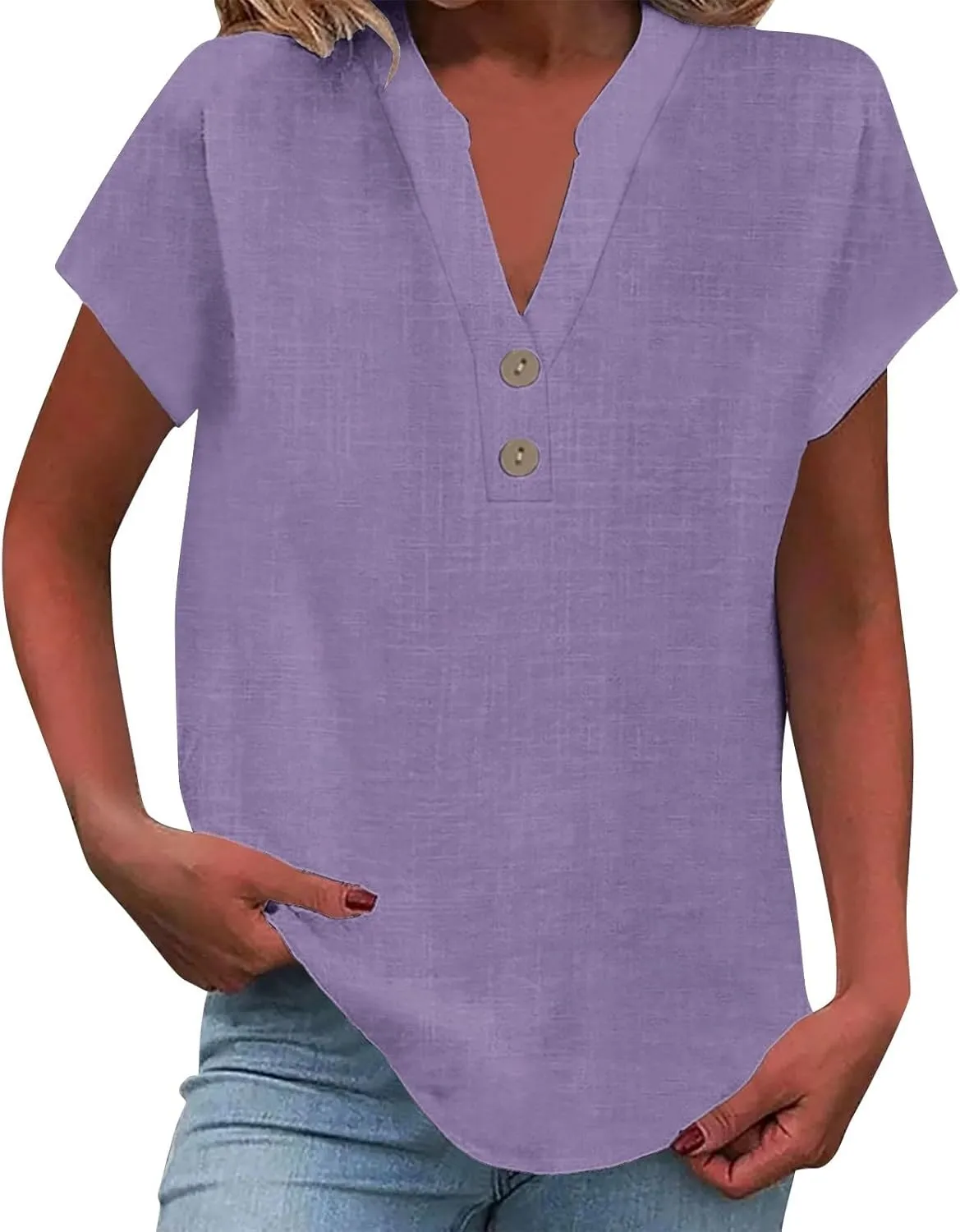Linen Cami Top for Women - Soft Adjustable Button Blouse, Beach & Casual Wear