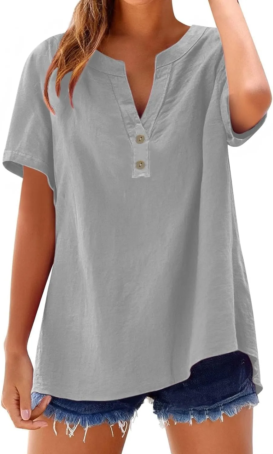 Linen Cami Top for Women - Soft Adjustable Button Blouse, Beach & Casual Wear