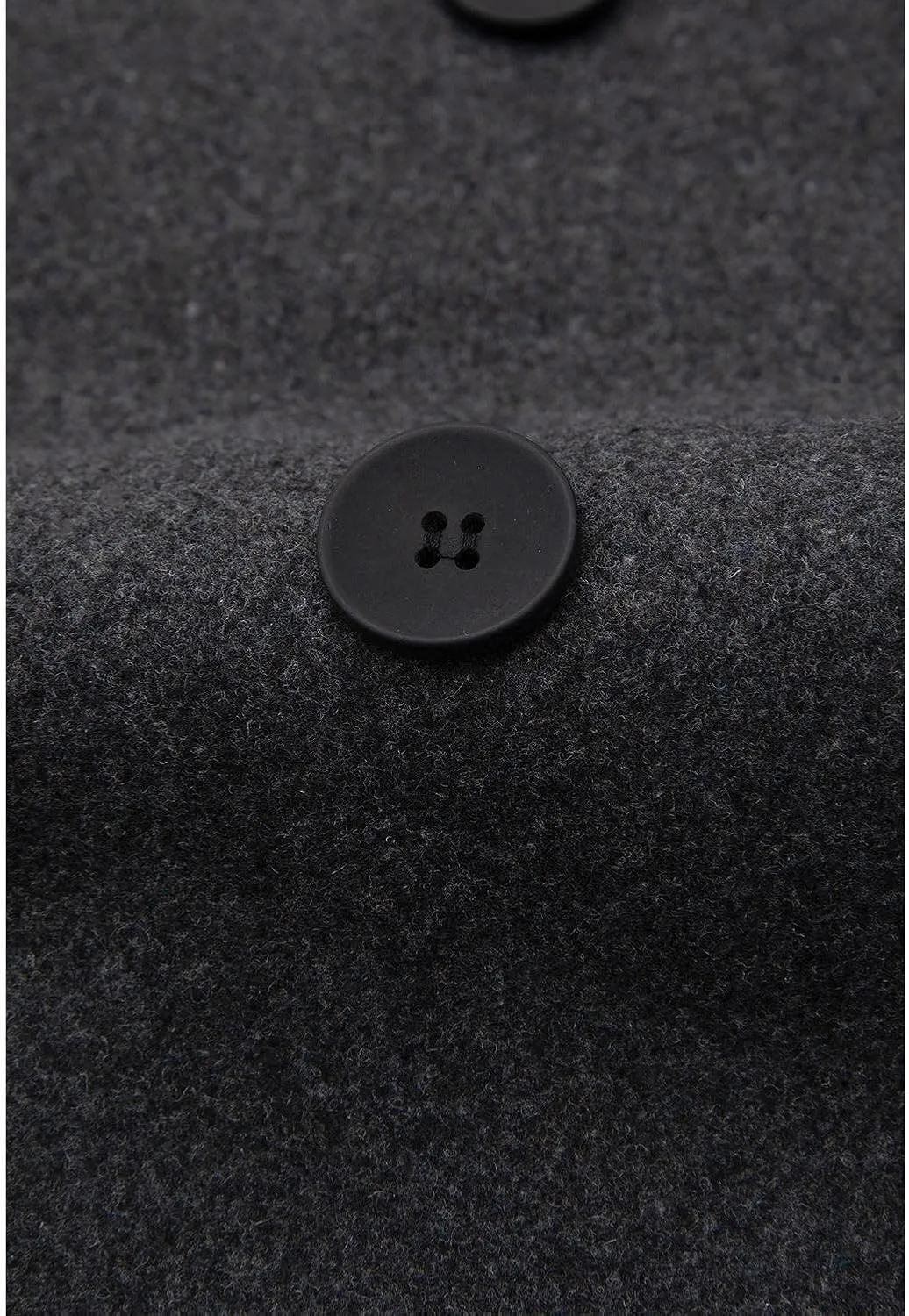 Lisskolo Men's Wool Blend Double Breasted Pea Coat Classic Notched Collar Warm Woolen Coats Winter Outwear Jackets