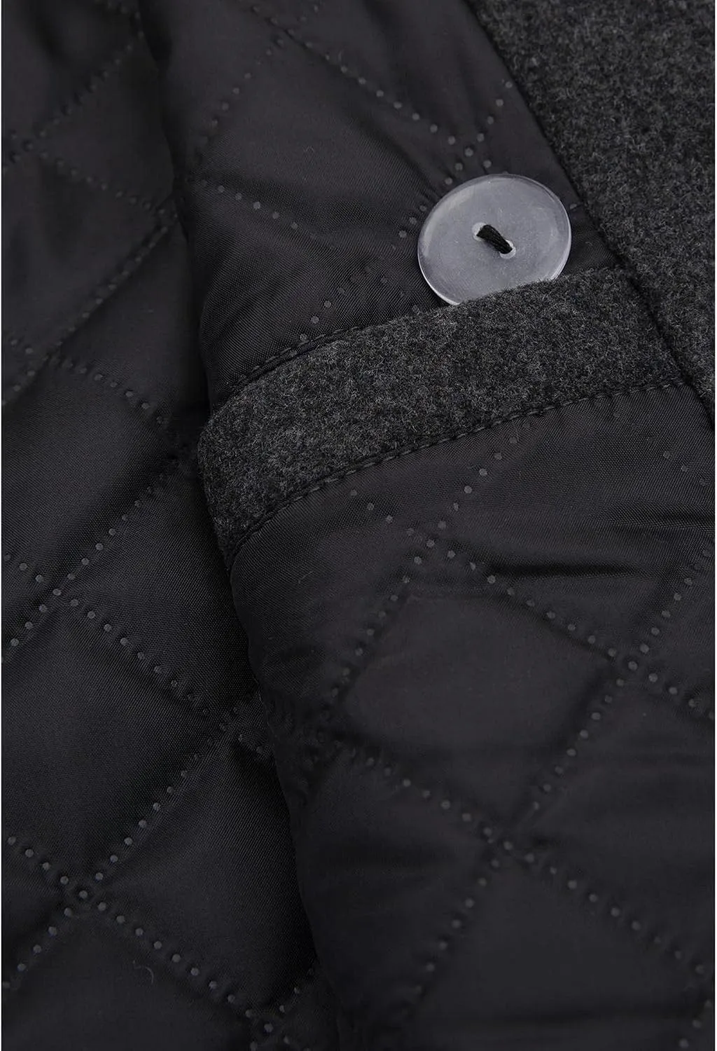 Lisskolo Men's Wool Blend Double Breasted Pea Coat Classic Notched Collar Warm Woolen Coats Winter Outwear Jackets