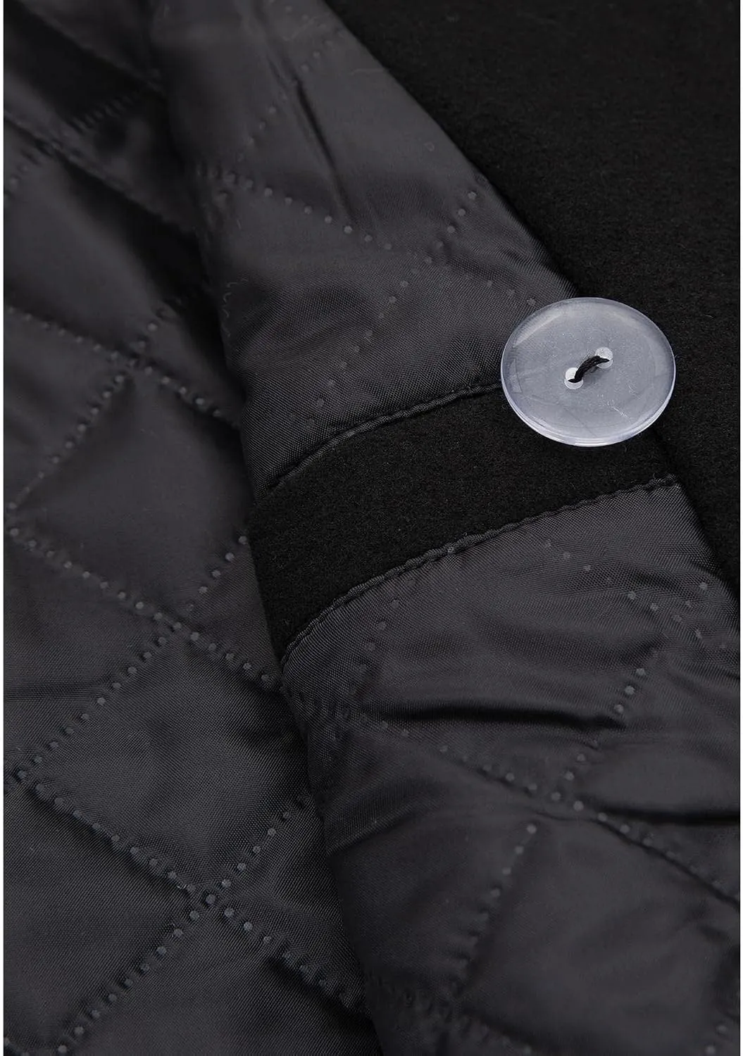 Lisskolo Men's Wool Blend Double Breasted Pea Coat Classic Notched Collar Warm Woolen Coats Winter Outwear Jackets