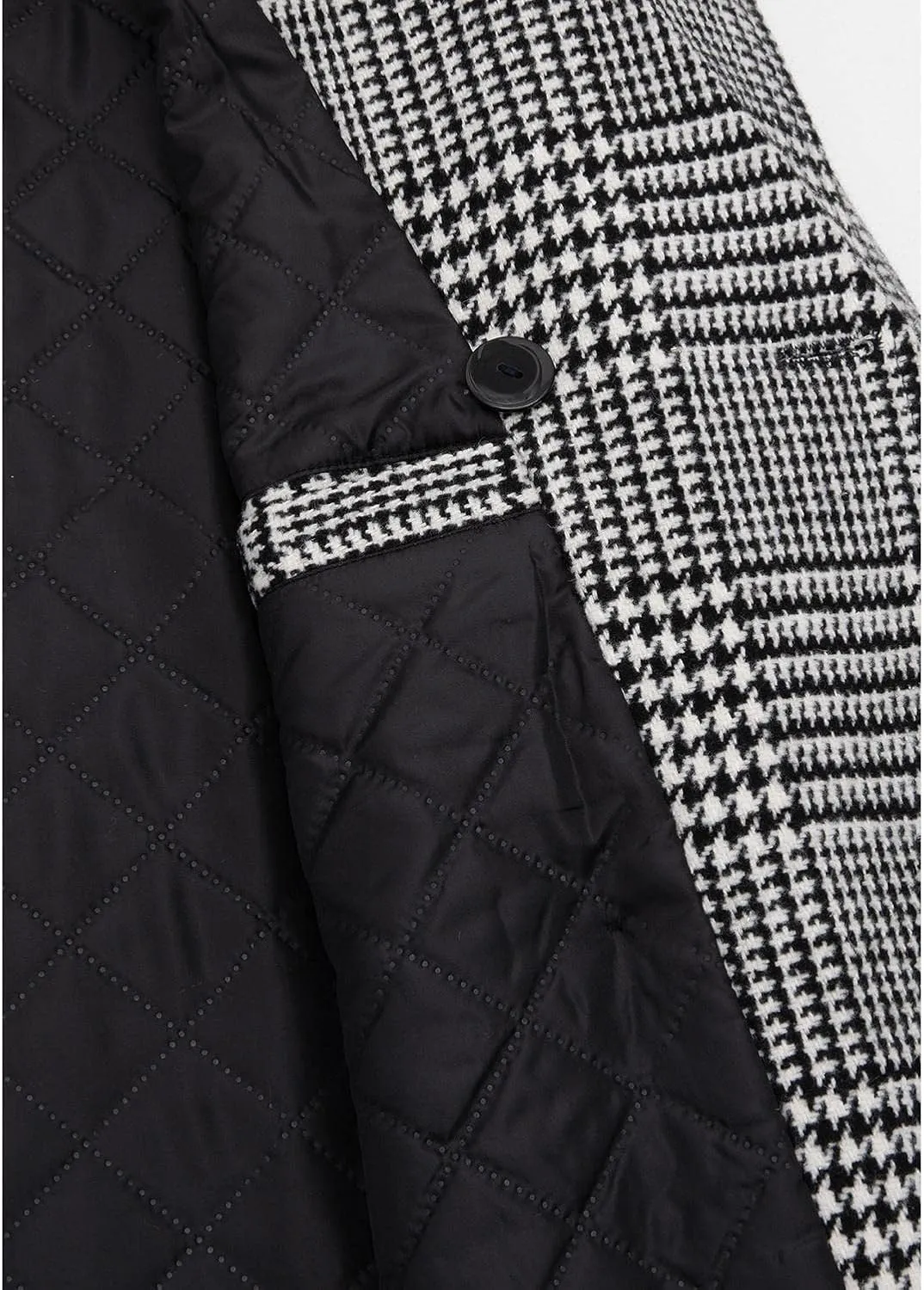 Lisskolo Men's Wool Blend Double Breasted Pea Coat Classic Notched Collar Warm Woolen Coats Winter Outwear Jackets