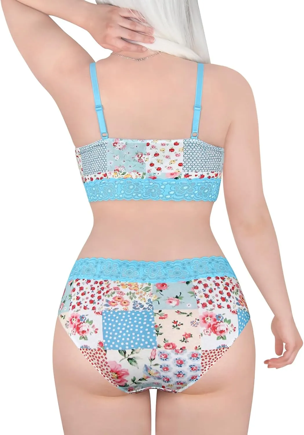 Littleforbig Lacy Trim Women Nightwear Strap Sleepwear Cami Top Shorts Lingerie Bralette Loungewear Set - Shabby Chic