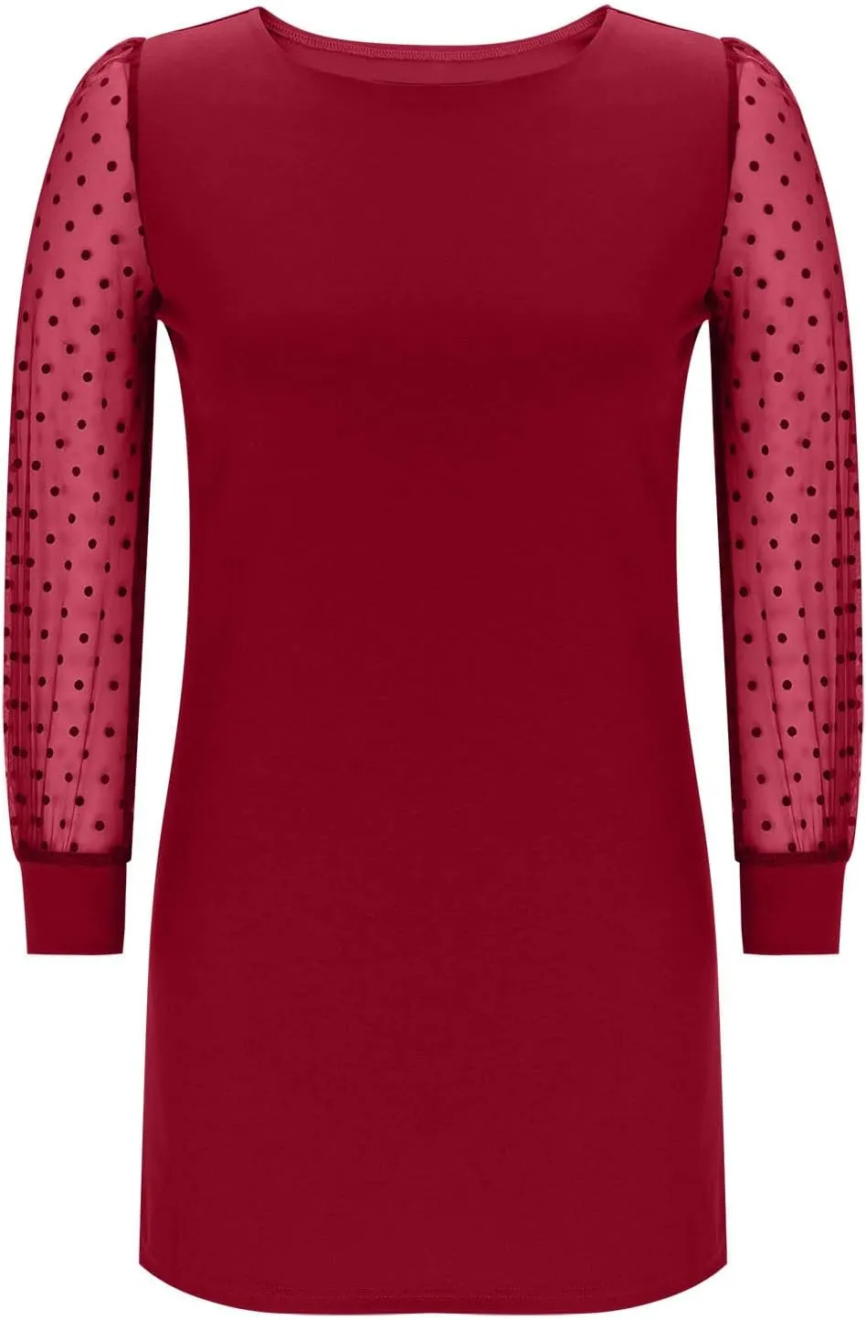 Long Sleeve Dresses for Women 2025 Crewneck Summer Short Dress Loose Fit Shift Dress