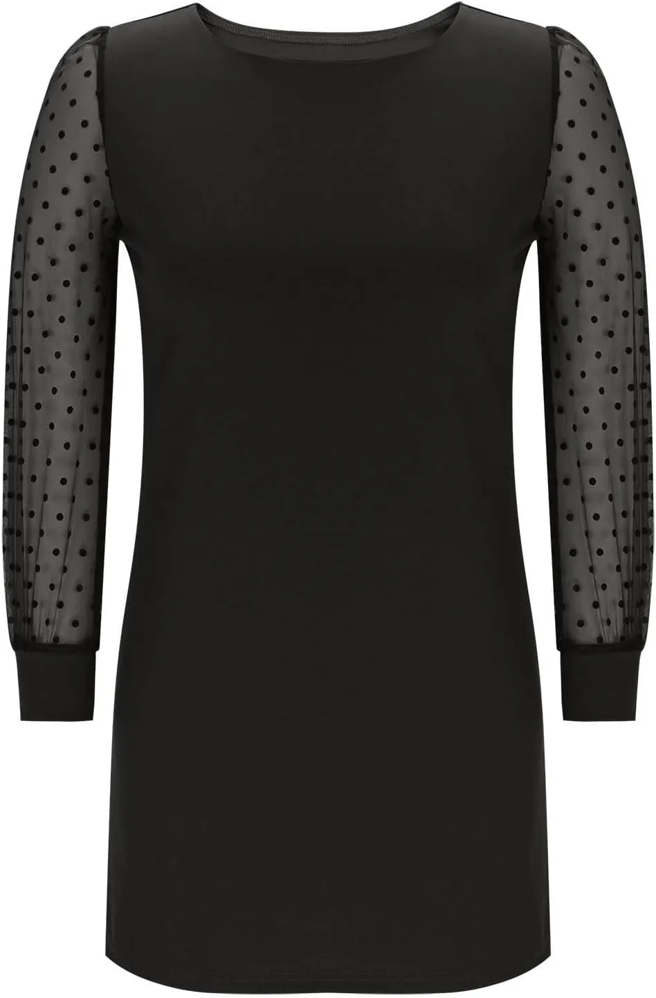 Long Sleeve Dresses for Women 2025 Crewneck Summer Short Dress Loose Fit Shift Dress