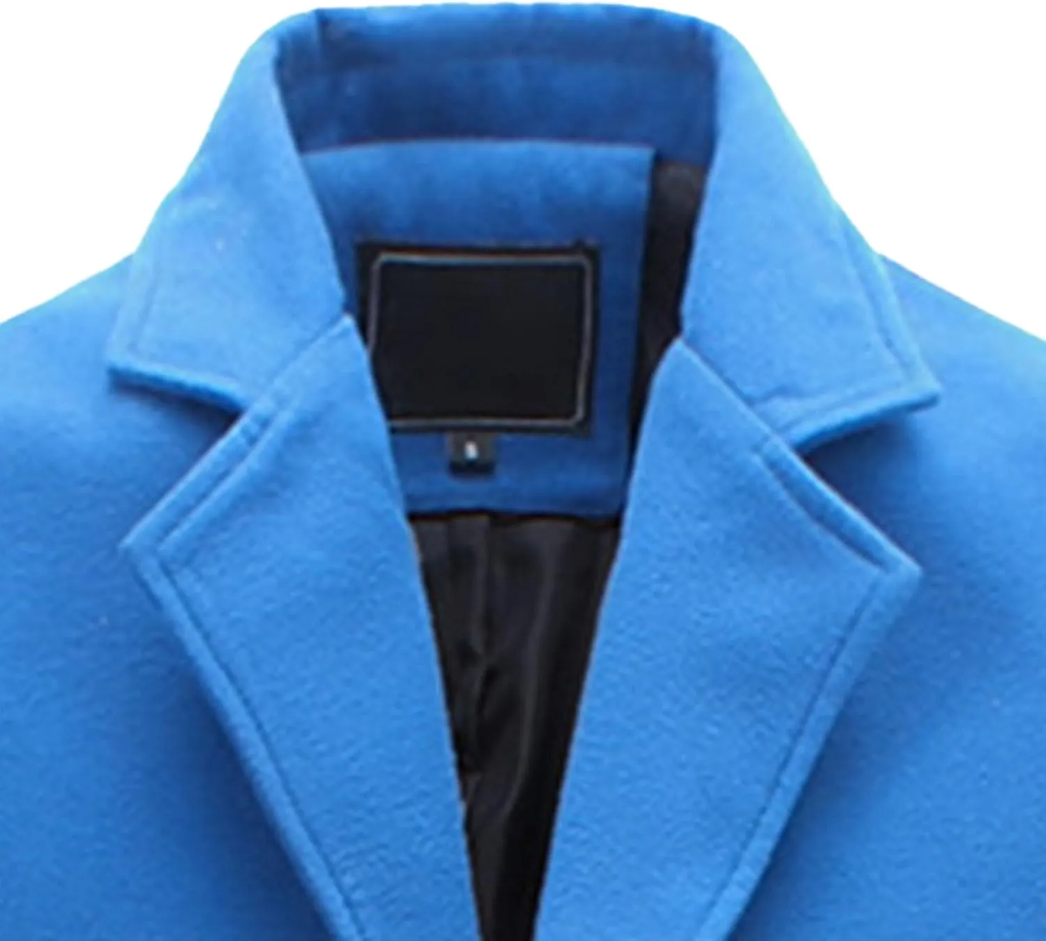 Maiyifu-GJ Mens Slim Fit Long Trench Coat Wool Blend Overcoat Warm Winter Single Breasted Coat Mid-Length Outerwear