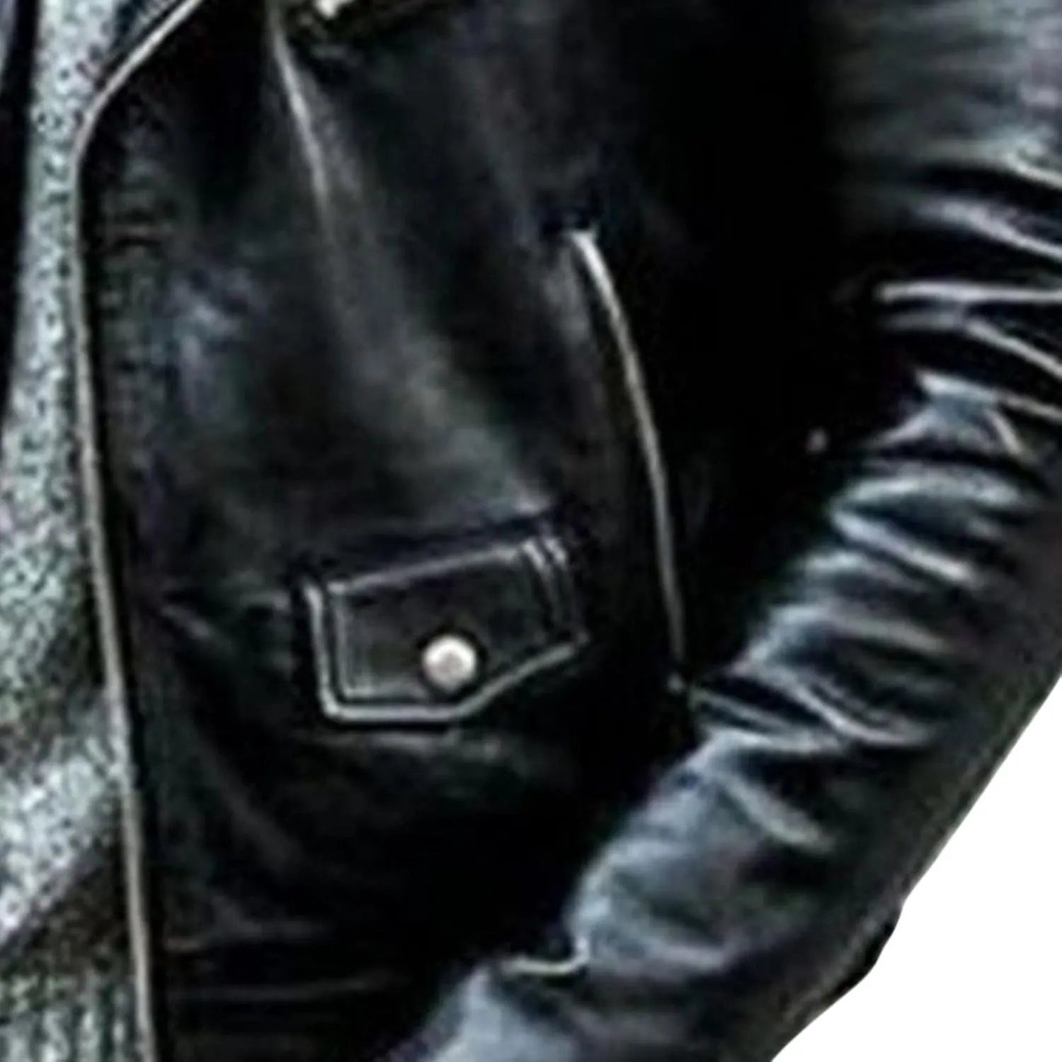 Maiyifu-GJ Men's Vintage Leather Jacket Motorcycle Faux Leather Jackets Lapel Asymmetric Zip-Up Slim Fit Biker Coat