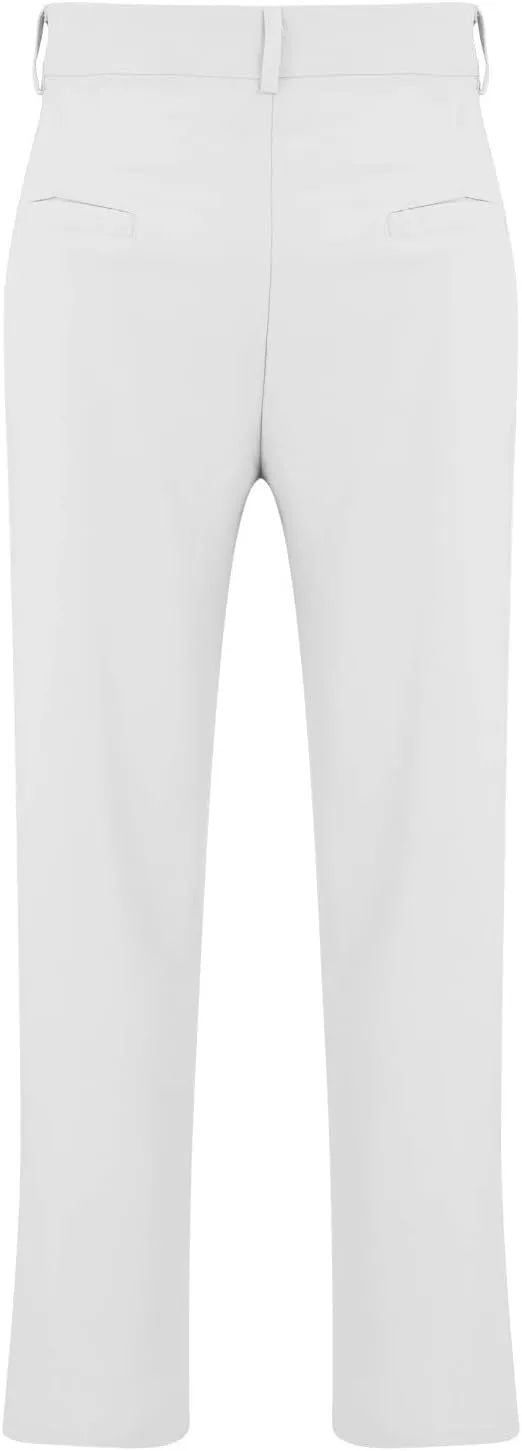 Men Formal Suit Pants Slanted Pocket Straight Wide Leg Loose Comfy Casual Trousers Business Office Party Work Pants