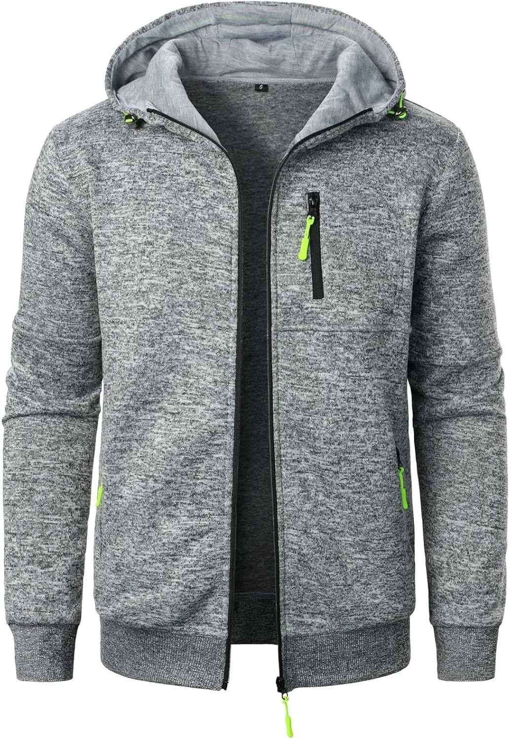 Men Sweatshirt Jacket, Casual Zipper Up Hoodies Jacket 2025 Fall Winter Novelty Outdoor Sport Outwear with Pokets