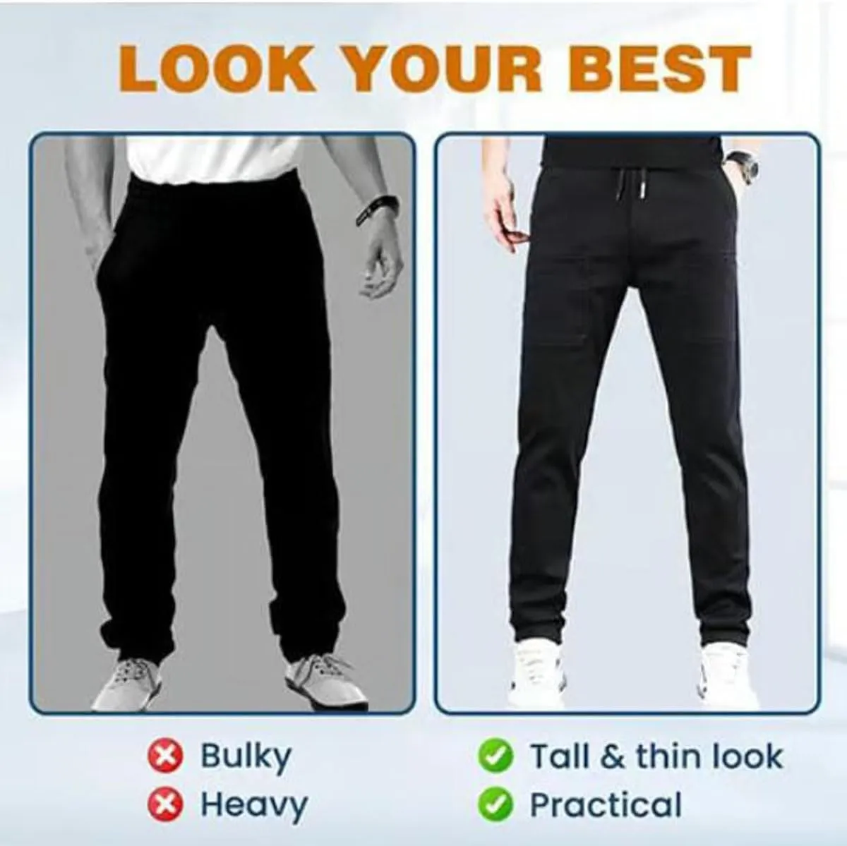 Mencomfy Cargo Pants, Multipants - High Stretch Multi-Pocket Durable Cargo Pants, for Men