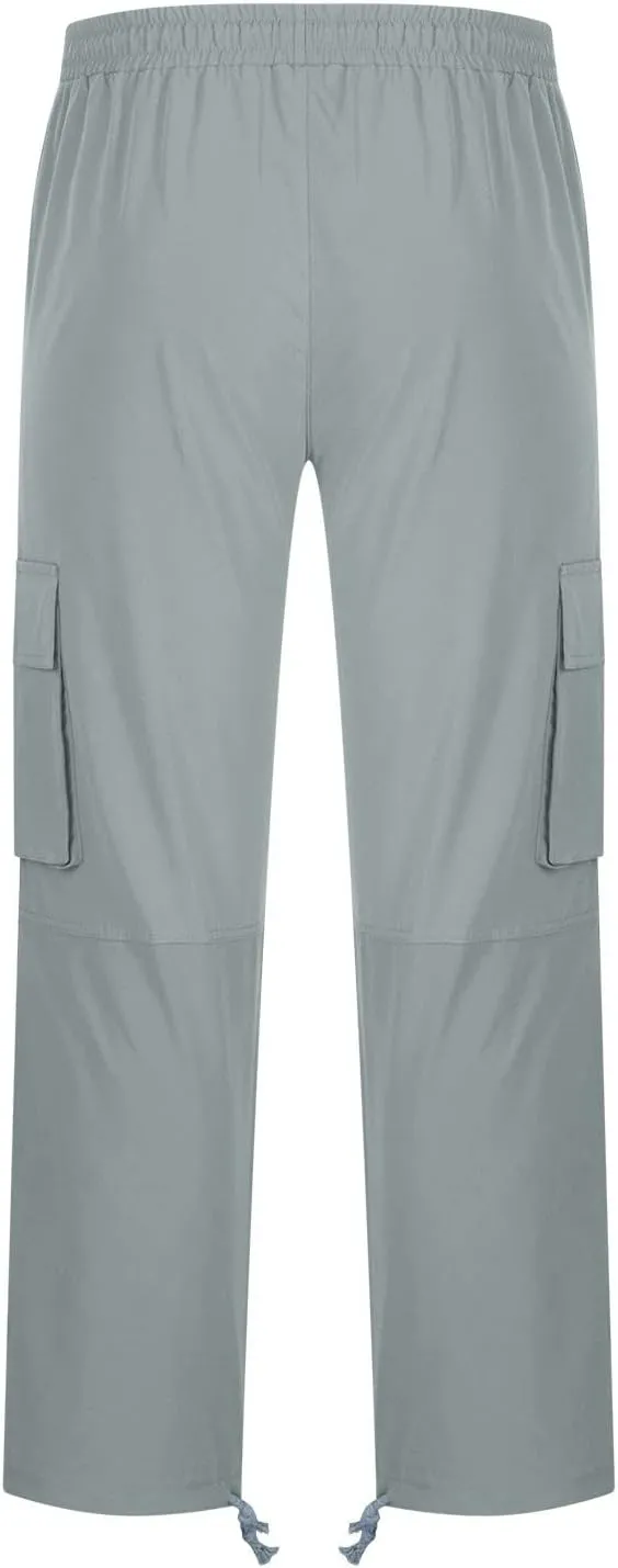 Mens Cargo Pants Casual Joggers Big and Tall Athletic Pants Cotton Loose Baggy Pants Straight Leg Sweatpants