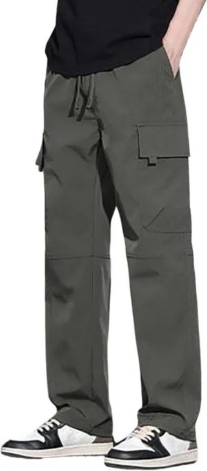 Mens Cargo Pants Khaki Cotton Pants Men Multi Pocket Cargo Pants for Men Extreme Motion Pants for Men Casual Men