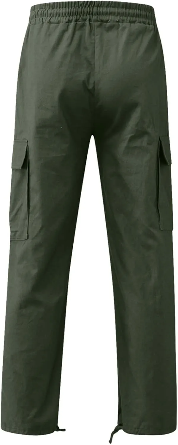 Mens Cargo Pants Lightweight Work Pants Straight Leg Sweatpants Casual Loose Fit Joggers Workout Sport Athletic Pants
