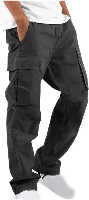 Mens Cargo Pants Lightweight Work Pants Straight Leg Sweatpants Casual Loose Fit Joggers Workout Sport Athletic Pants