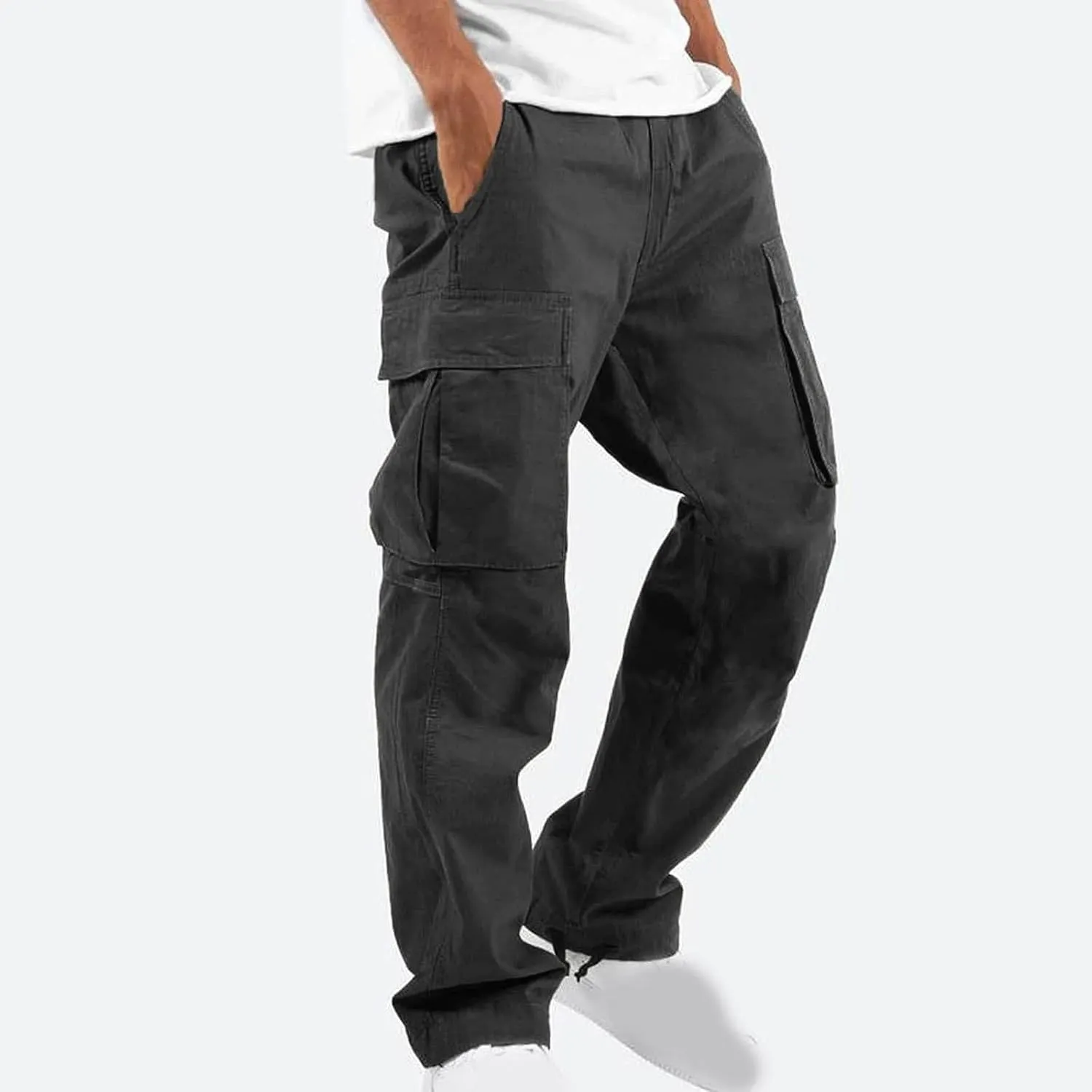 Mens Cargo Pants Lightweight Work Pants Straight Leg Sweatpants Casual Loose Fit Joggers Workout Sport Athletic Pants