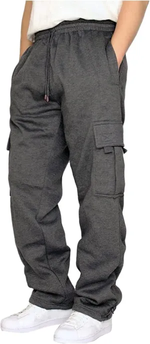 Men's Casual Cargo Pants Casual Outdoor Hiking Pants Workout Joggers Sweatpants Cotton Loose Straight Leg Trousers
