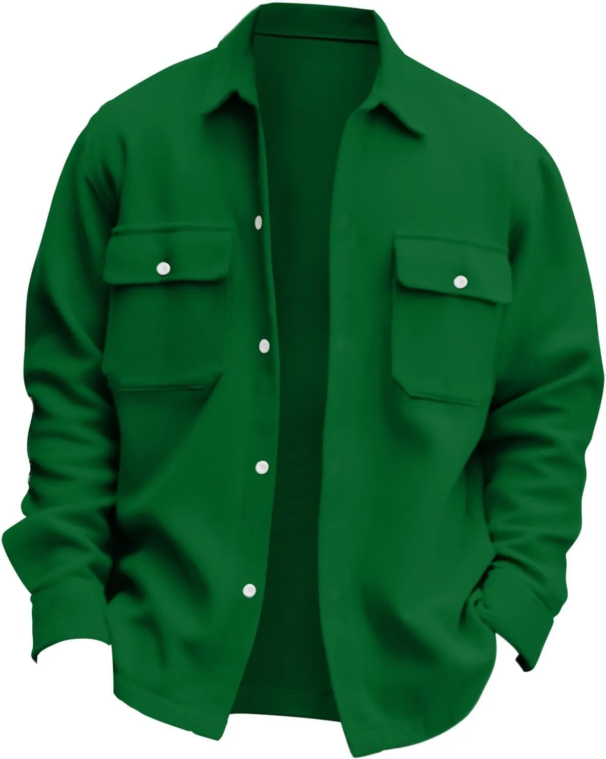 Men's Jackets Casual Button Up Corduroy Jackets Long Sleeve Fashion Stylish Lightweight Shirt Jacket, M-6XL
