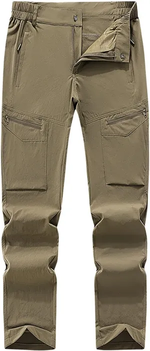 Mens Lightweight Hiking Pants Relaxed Fit Outdoor Waterproof Quick Dry Travel Pants for Men Classic Tactical Pants
