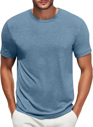 Men's T Shirts Short Sleeve Soft Crew Neck Lightweight Tee Shirts Casual Summer Basic Tops Men's Oversized Shirt