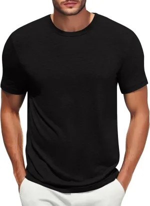 Men's T Shirts Short Sleeve Soft Crew Neck Lightweight Tee Shirts Casual Summer Basic Tops Men's Oversized Shirt