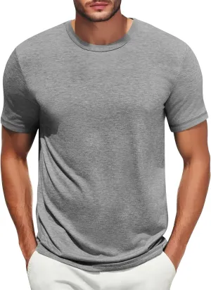 Men's T Shirts Short Sleeve Soft Crew Neck Lightweight Tee Shirts Casual Summer Basic Tops Men's Oversized Shirt