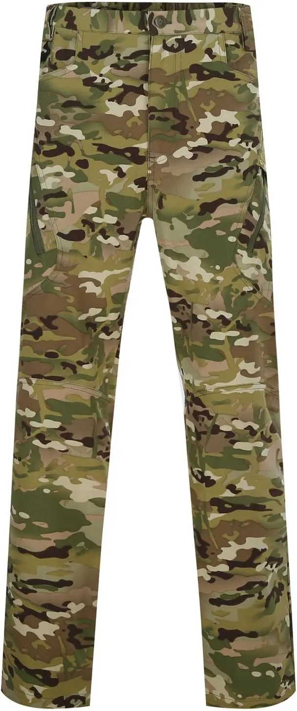 Men's Tactical Cargo Pants XS-4XL Water Resistant Lightweight Hiking Trousers Outdoor Work Pants with Multi Pockets(No Belt)