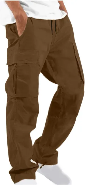 Muscularfit Tactical Pants for Man 2023 Outdoor Fashion Multi Pockets Solid Cargo Pant Causal Lightweight Stretch Trousers