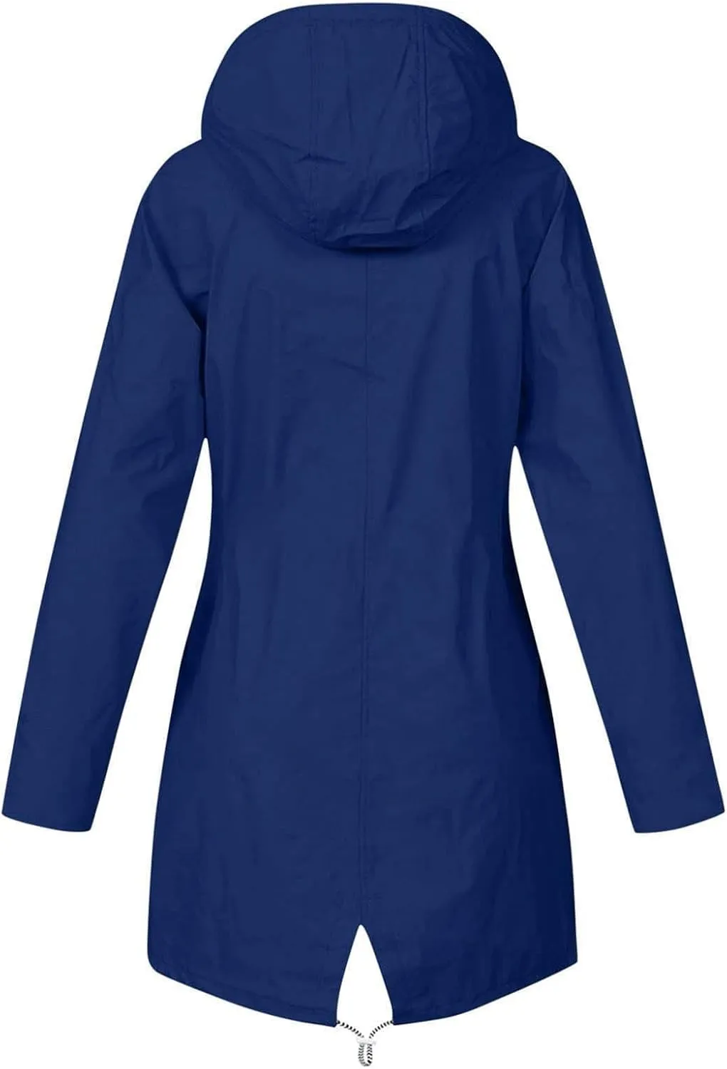 NaRHbrg Raincoat Hoodie for Women, Teen Girls Lightweight Hooded Jacket Solid Rain Jacket Outdoor Raincoat Windproof