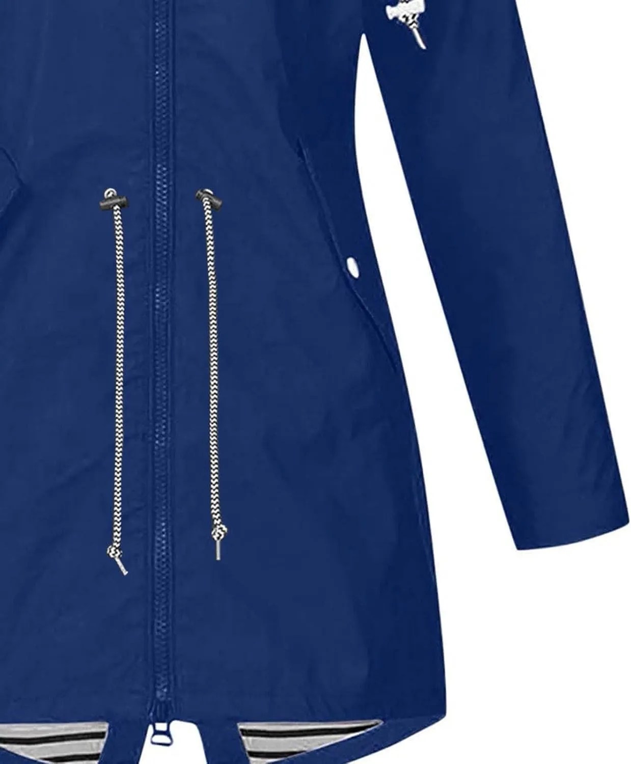 NaRHbrg Raincoat Hoodie for Women, Teen Girls Lightweight Hooded Jacket Solid Rain Jacket Outdoor Raincoat Windproof