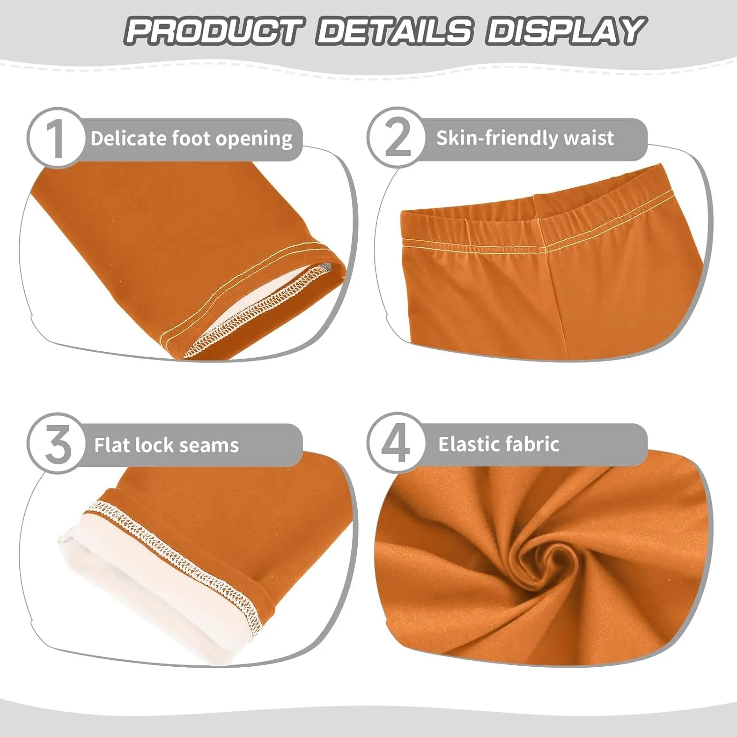 ODAWA White Girls Leggings Girls Stretch Leggings Ankle Length Girls and Toddlers' Leggings, (4-10 Years)