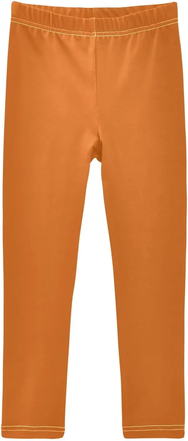 ODAWA White Girls Leggings Girls Stretch Leggings Ankle Length Girls and Toddlers' Leggings, (4-10 Years)
