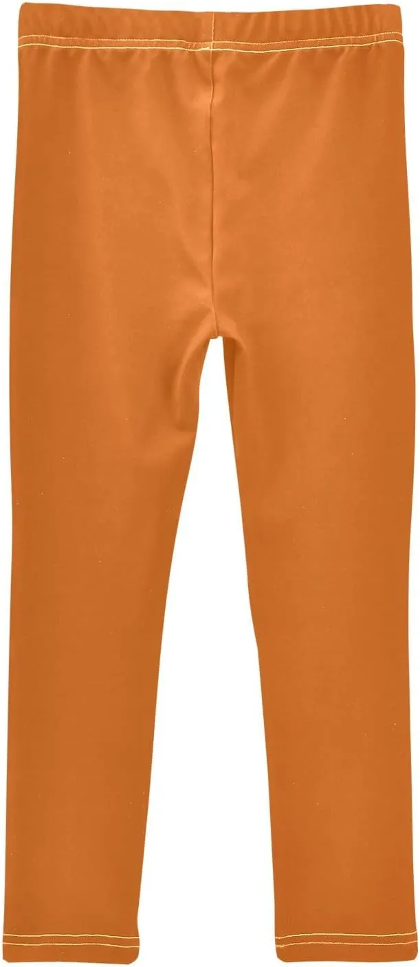 ODAWA White Girls Leggings Girls Stretch Leggings Ankle Length Girls and Toddlers' Leggings, (4-10 Years)