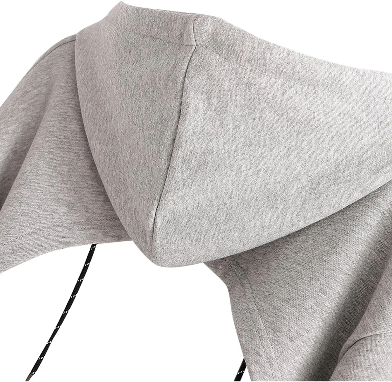 Remidoo Women Super Crop Top Pullover Sweatshirt Long Sleeve Drawstring Hoodie