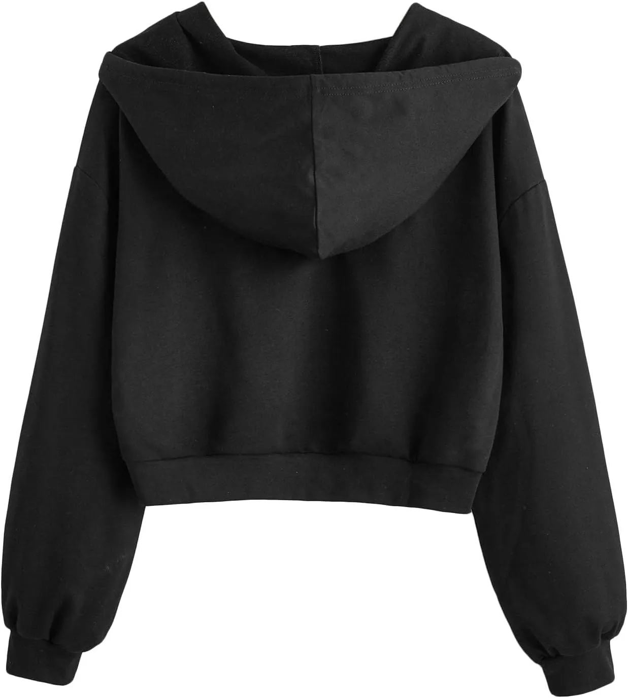 Remidoo Women's Casual Long Sleeve Crop Top Hoodies Sweatshirt With Drawsting