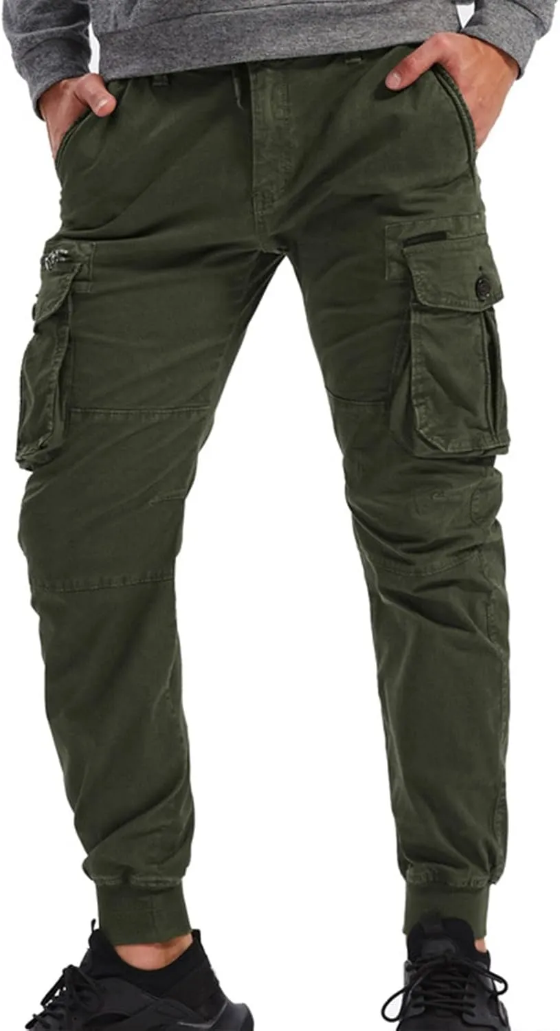 RTRDE Men's Cargo Pants Casual Fashion Pants Loose Straight Leg Pant Pants, 29-40