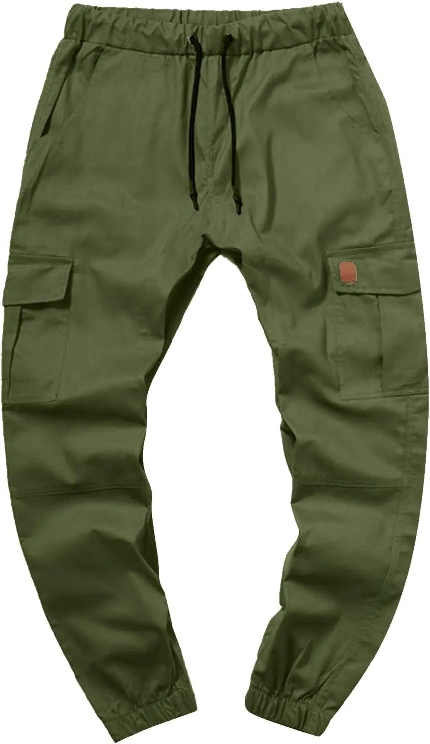 sdbrld Cargo Pants For Men Mens Cargo Pants Casual Solid Drawstring Sport Jogger Cargo Pants Outdoor Hiking Trousers Panrts