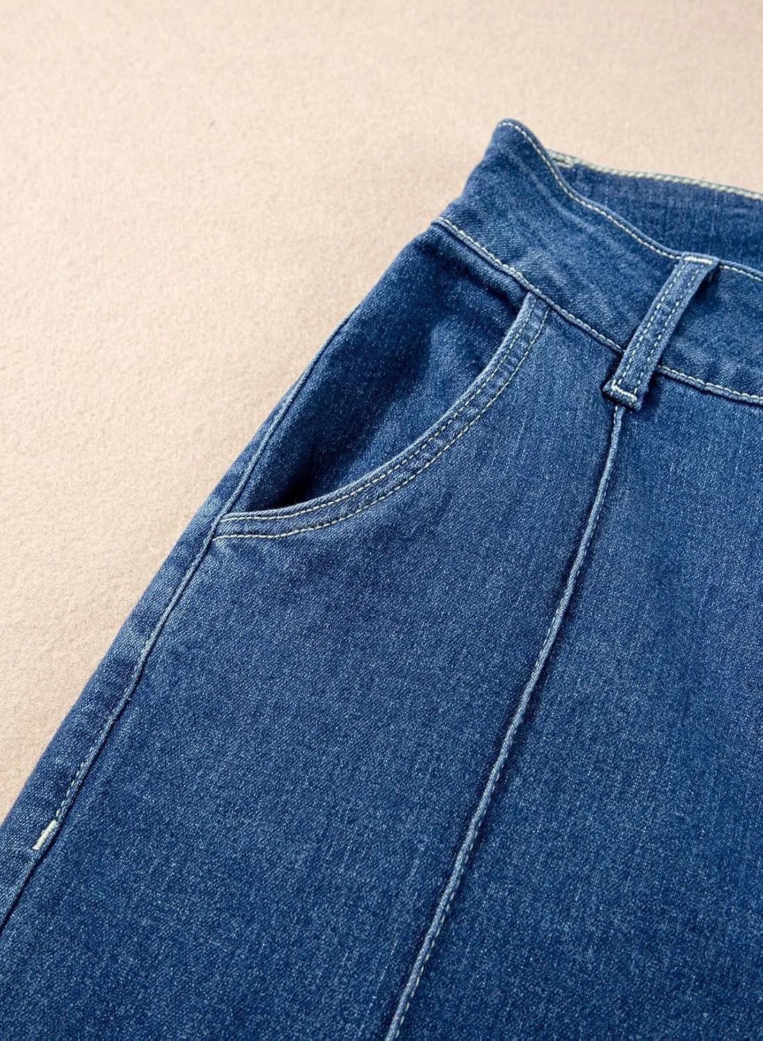 Sidefeel Womens Wide Leg Jeans Casual Baggy High Waisted Stretch Denim Pants