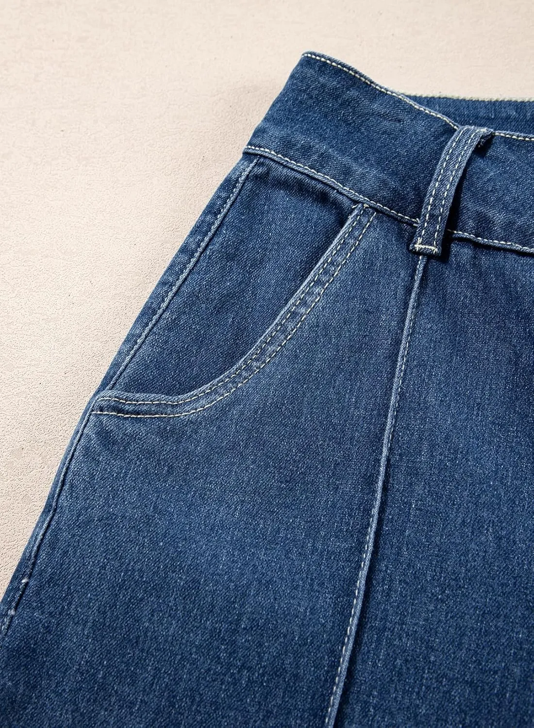 Sidefeel Womens Wide Leg Jeans Casual Baggy High Waisted Stretch Denim Pants