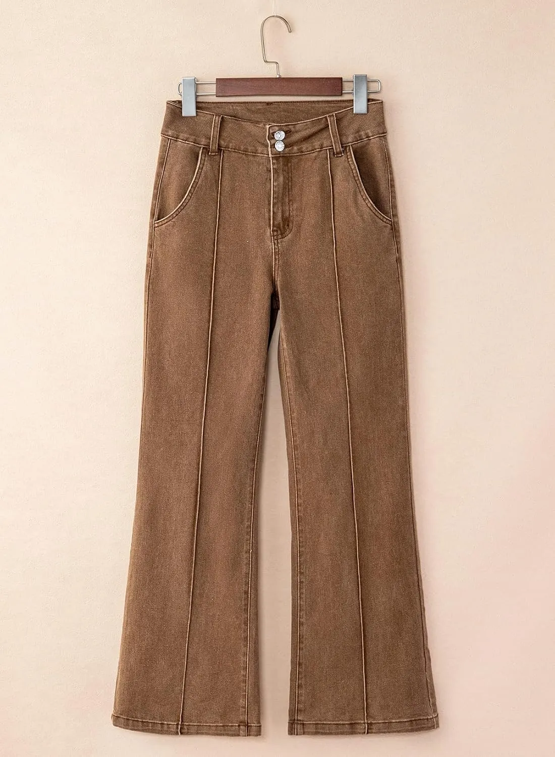 Sidefeel Womens Wide Leg Jeans Casual Baggy High Waisted Stretch Denim Pants